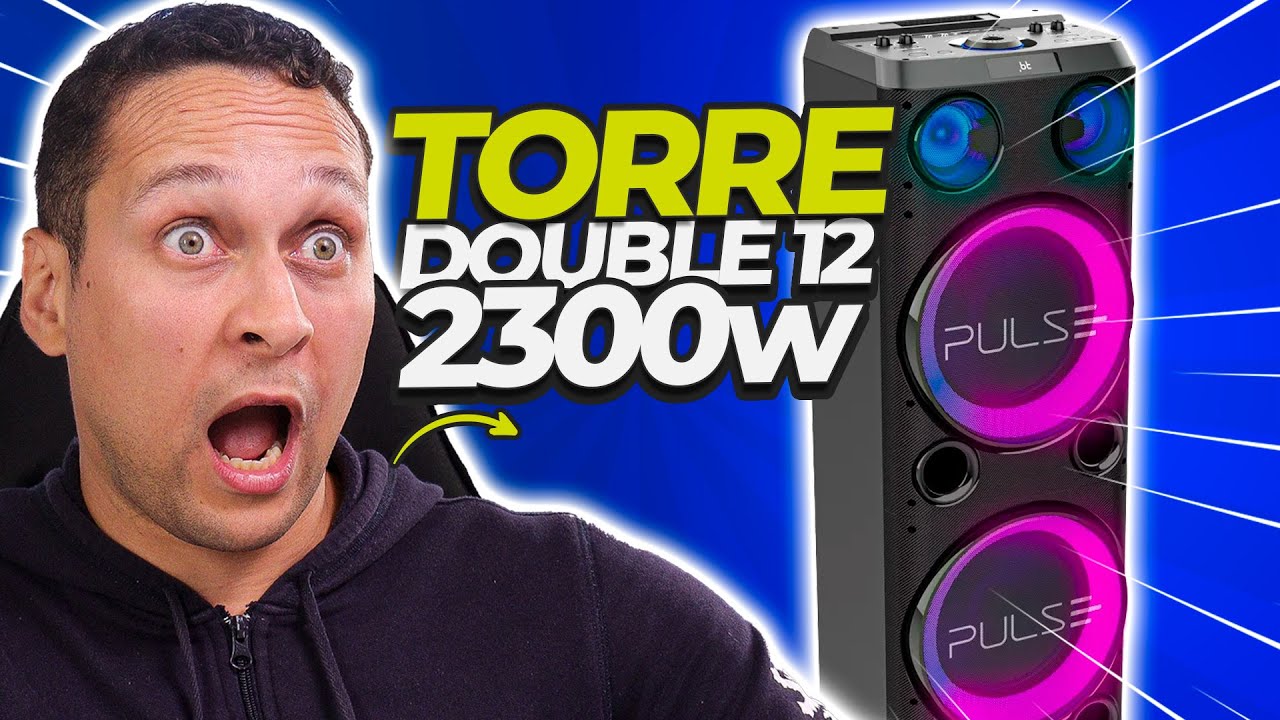TORRE de SOM PULSE DOUBLE 12 SP508 2300w! É uma FESTA em QUALQUER LUGAR!