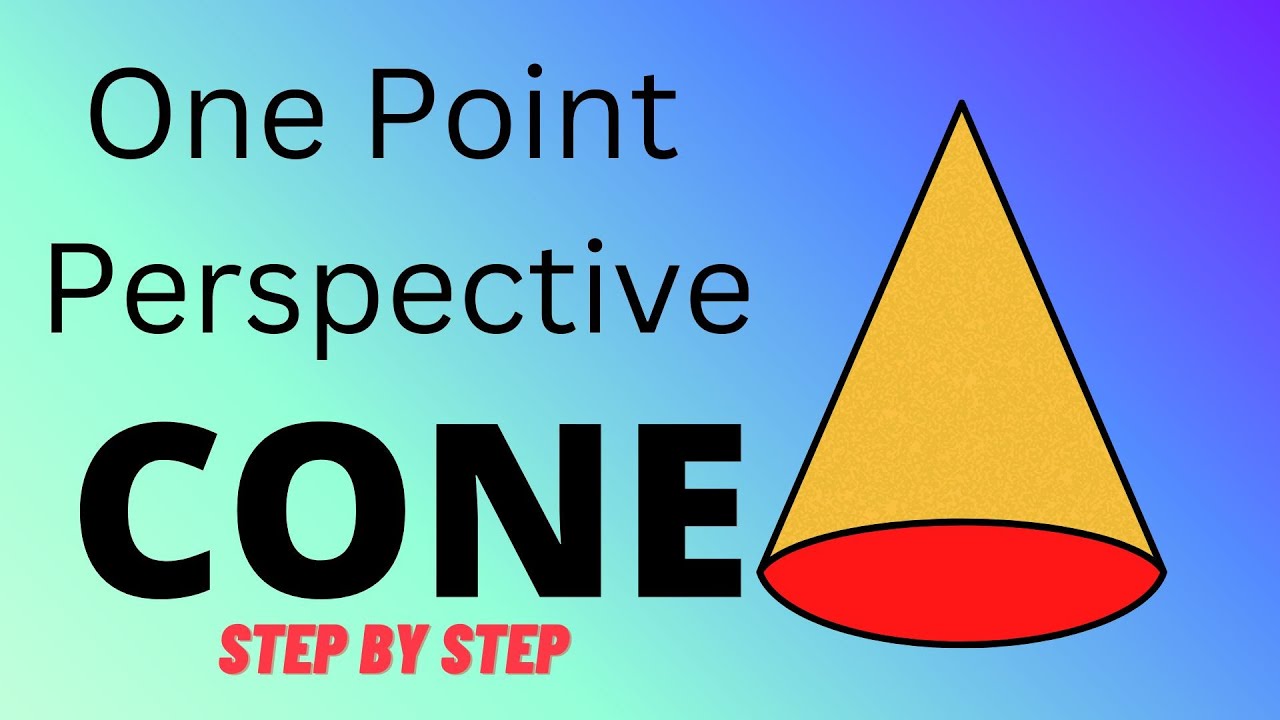 How to Draw a cone in One Point Perspective nid nift uceed ceed and other design drawing practice