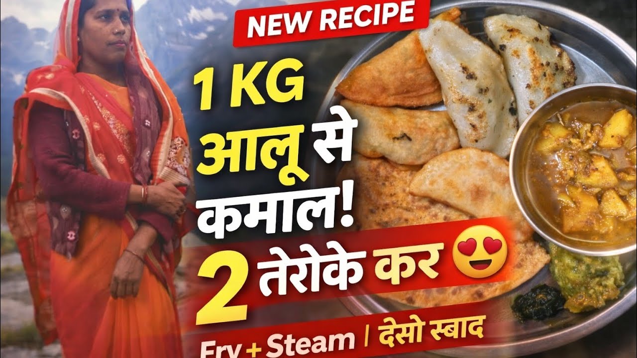 आलू से 2 तरीके का फर 😍 | चावल के आटे का फर फ्राई और स्टीम दोनों | देसी मसालेदार रेसिपी
