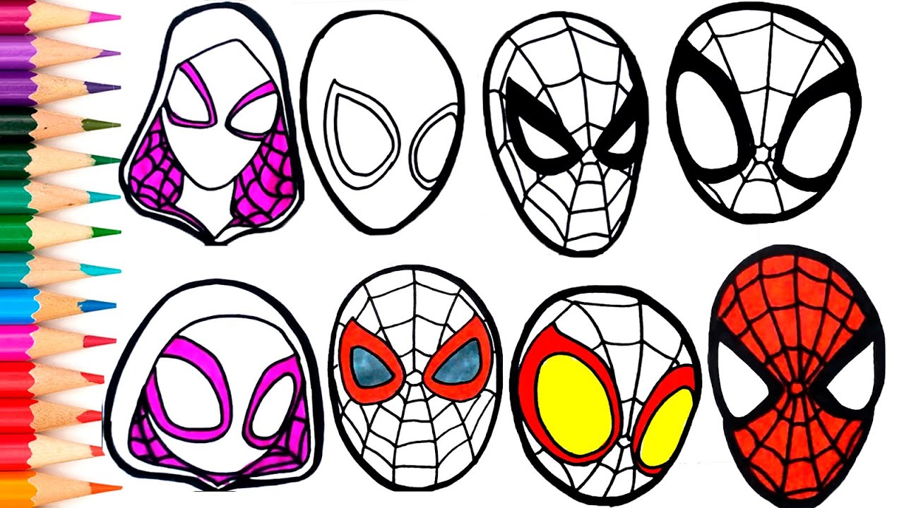 🔴🔴 How To Draw spider-man:spider verse, spidey and his amazing friends, spider man 2 ps5, FACES
