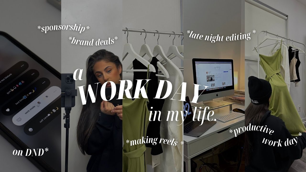 VLOG | DAY IN MY LIFE AS AN INFLUENCER! PRODUCTIVE WORK DAY + MAKING REELS + SPONSORSHIPS + EDITING