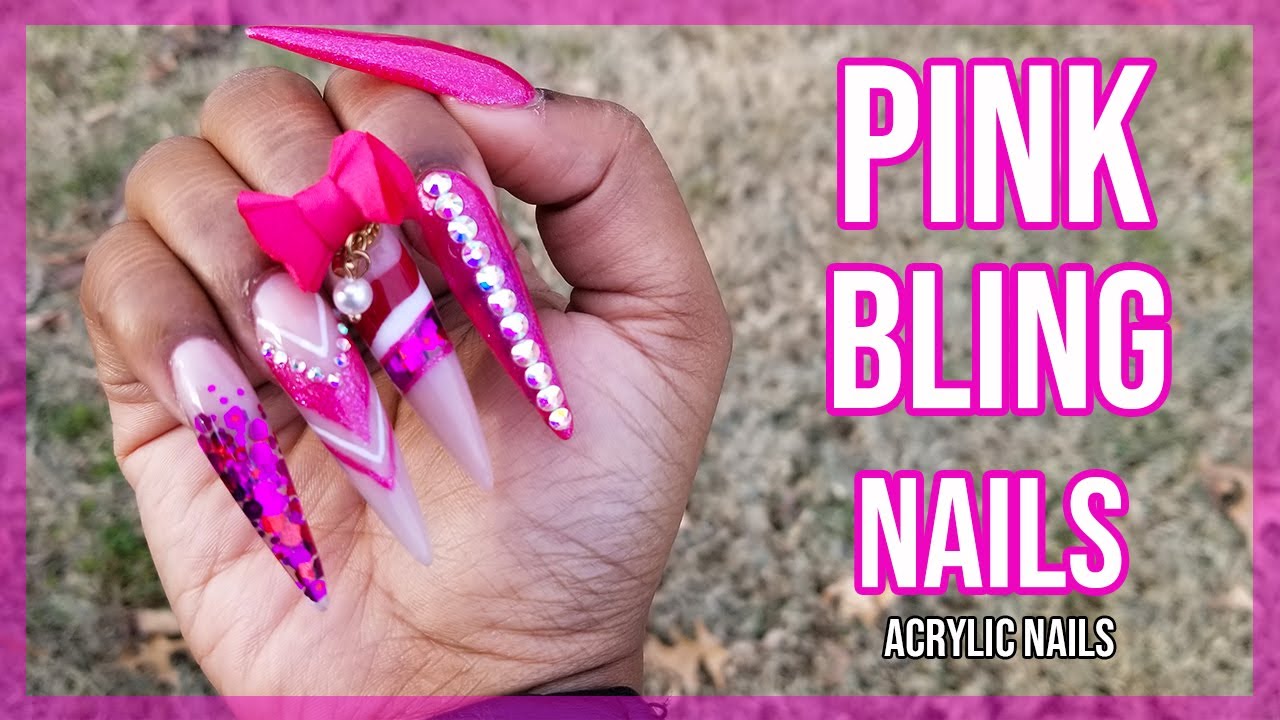 Acrylic Nails Tutorial - Nail Art Tutorial - Encapsulated Nails - Bling Nails Designs