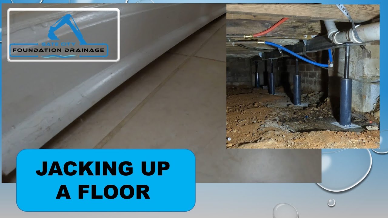 Jacking up a sagging floor