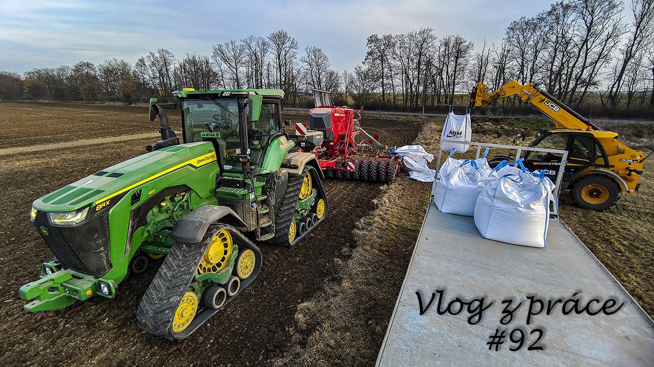 Vlog z práce #92 Sejeme jarní hrách/ Pasivní navádění/ JD 8RX 410 + Horsch Pronto 6DC