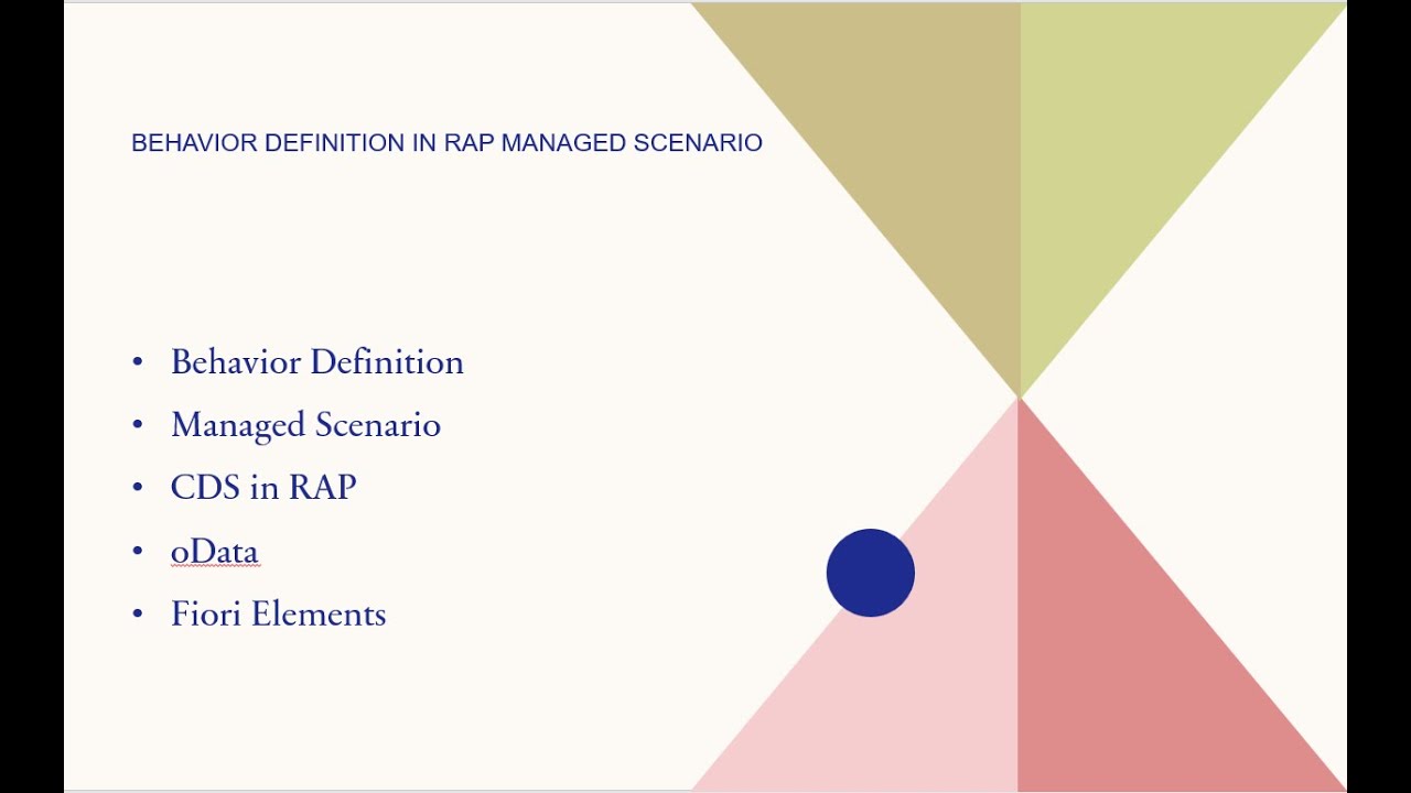 Behavior Definition in RAP | Managed Scenario | CDS & OData | Fiori Elements | 100% Practical Guide