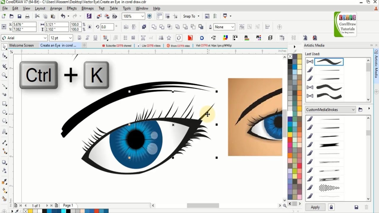 Learn corel draw with cdtfb --- corel free tutorials