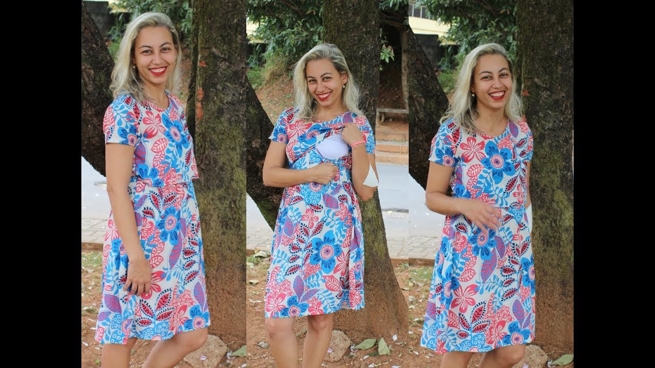 COSTURANDO VESTIDO AMAMENTAÇÃO   MINHA MÃE COSTURA