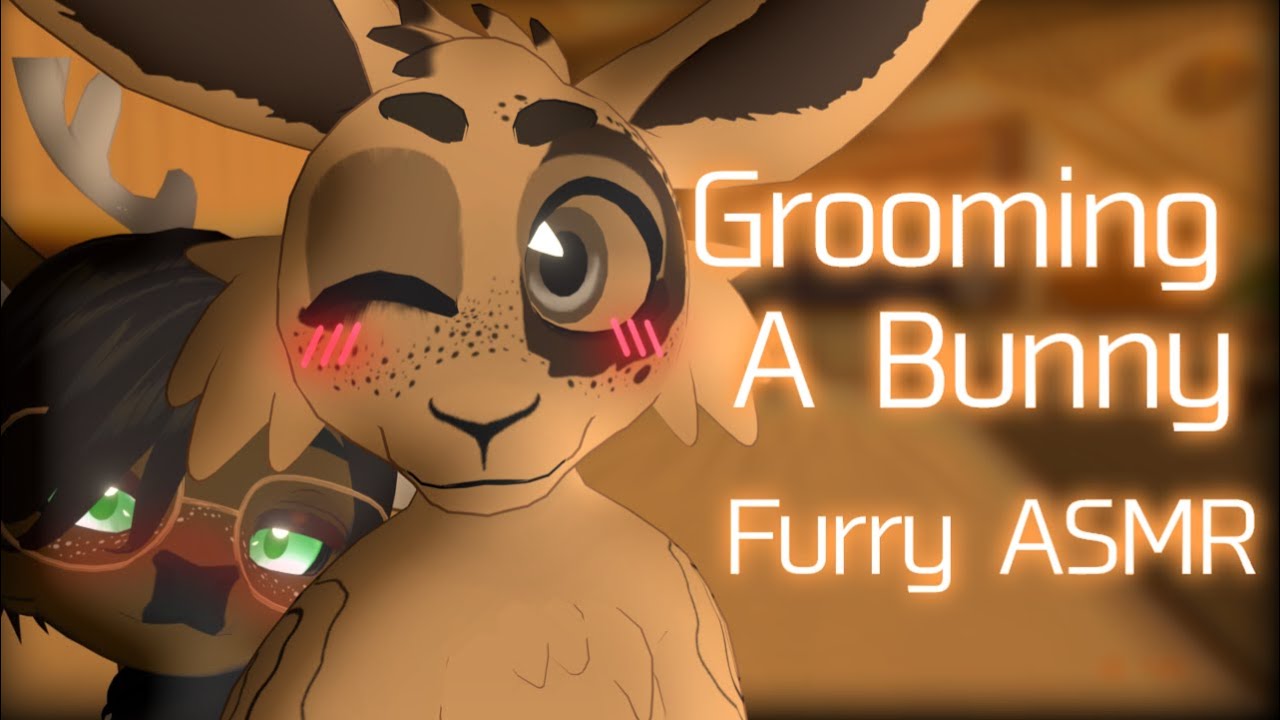 [Furry ASMR] Grooming A Bunny (Brushing, Petting, Ear Cleaning, Unintelligible Whispering)