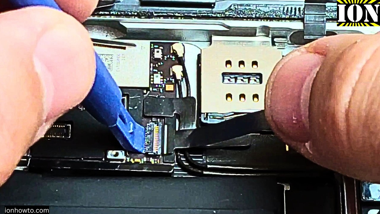 Open ZIF connector on iPad Air home button