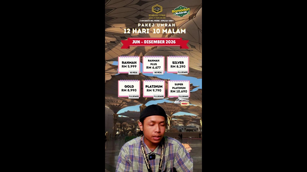 PAKEJ UMRAH BERSAMA KEMBARA FITRAH TRAVEL
