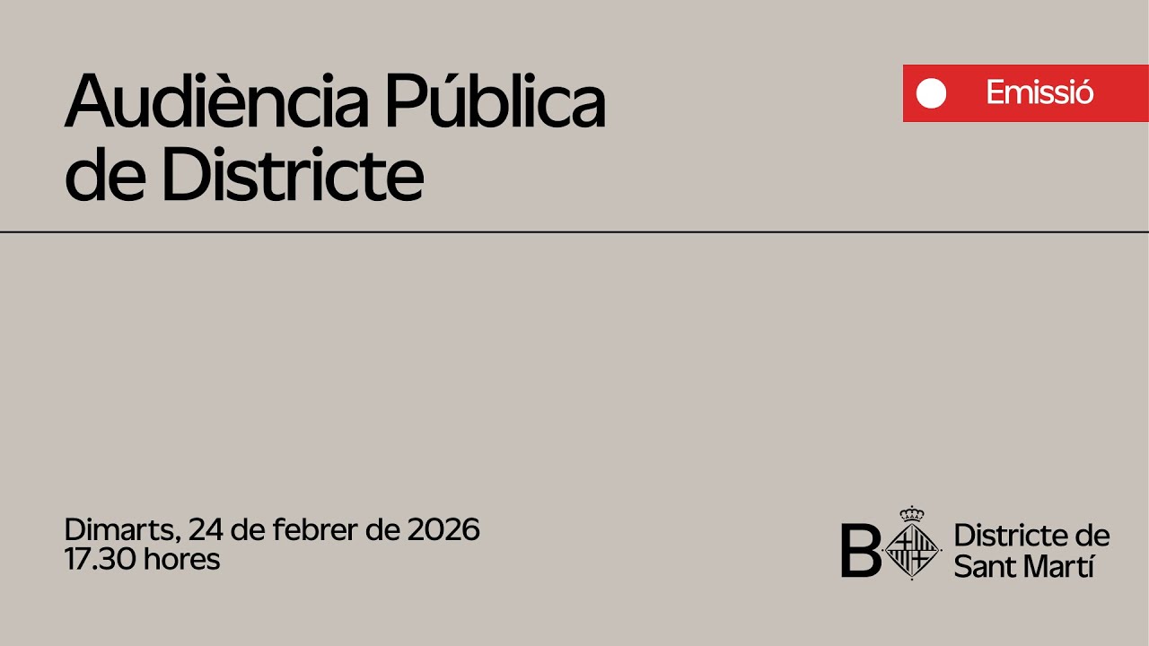 Audiència pública del Districte de Sant Martí