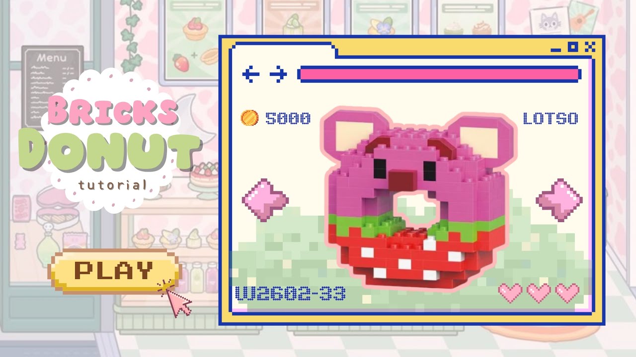 ꒰⁠ Bricks Donat ꒱ How to Build Bricks Donut Lotso W2602-33 🍩🧸🎀💖