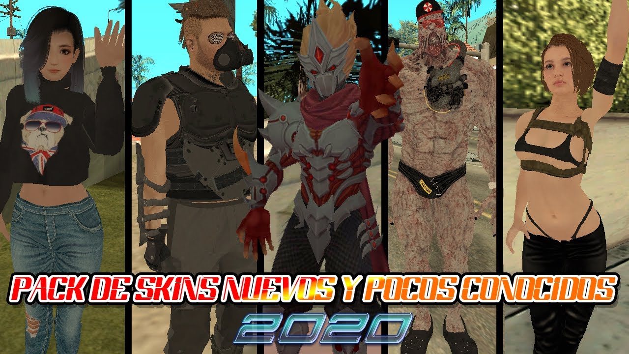 Pack de skins nuevos y pocos conocidos 2020 y Tutorial de skin selector- GTA San andreas-Loquendo
