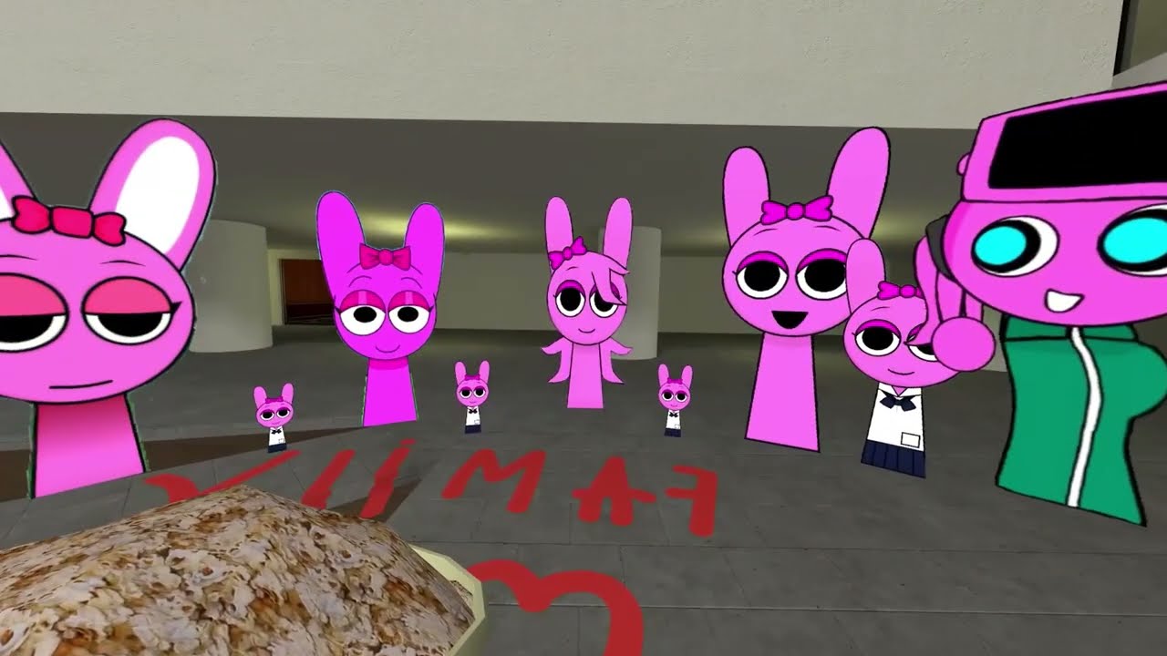 HORROR Sprunki STOLE parts of Raddy, Pinky & Sky Baby Family in Garrys Mod