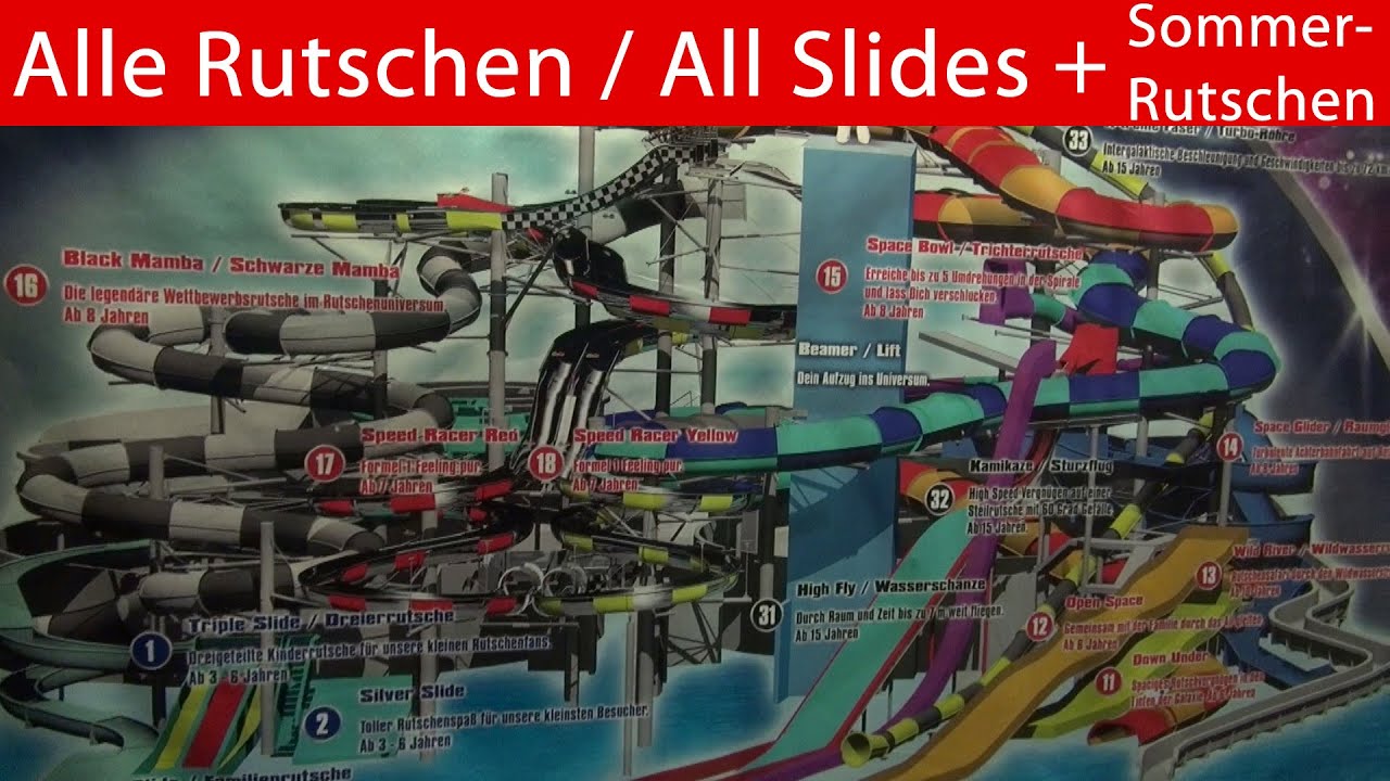 Best of Galaxy (Therme) Erding - Alle Rutschen & Sommerrutschen 2014 - Onride [Camcorder & Go Pro 3]