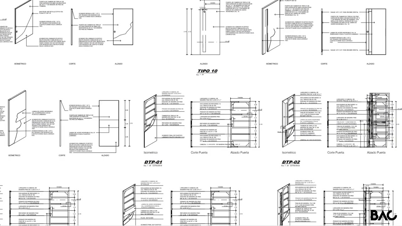 Planos de puertas - Proyecto arquitectónico
