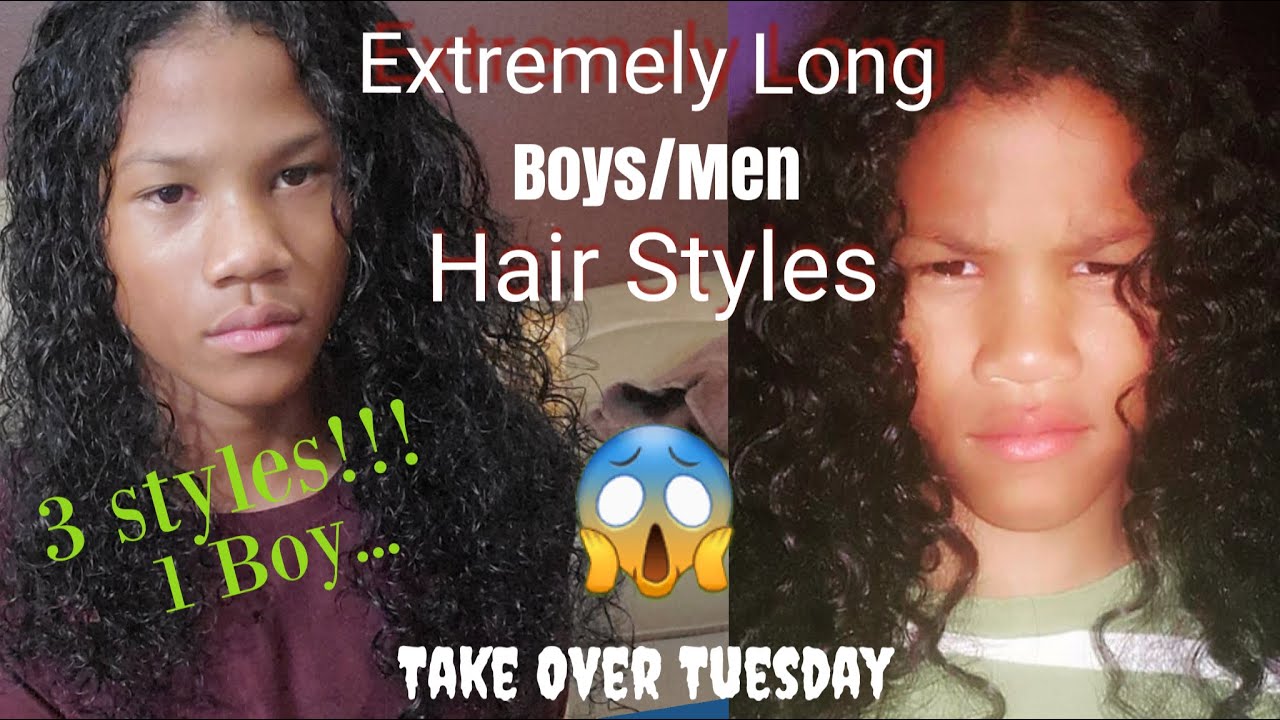 EPIC NATURAL HAIRSTYLE FOR BOYS / MEN | Extremely Long Hair Boy