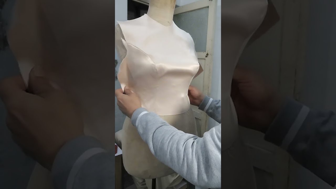 طريقة تقفيل صدر فستان سواريه كورساج ستان مارلين 🩷 #براند سواريه #تفصيل #موضه #ازياء
