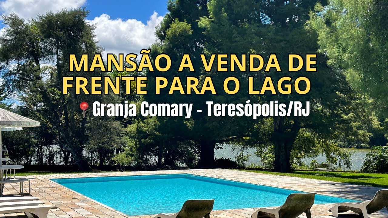 CA1115 | Mansão Linear com terreno plano de frente para o Lago Comary em Teresópolis 