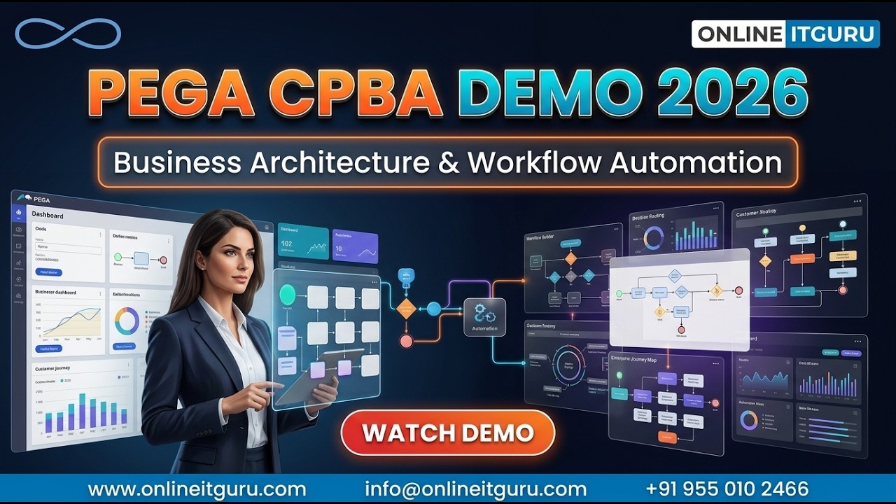 PEGA CPBA Demo | Business Architecture & Workflow Automation Explained | Live Projects |OnlineITGuru
