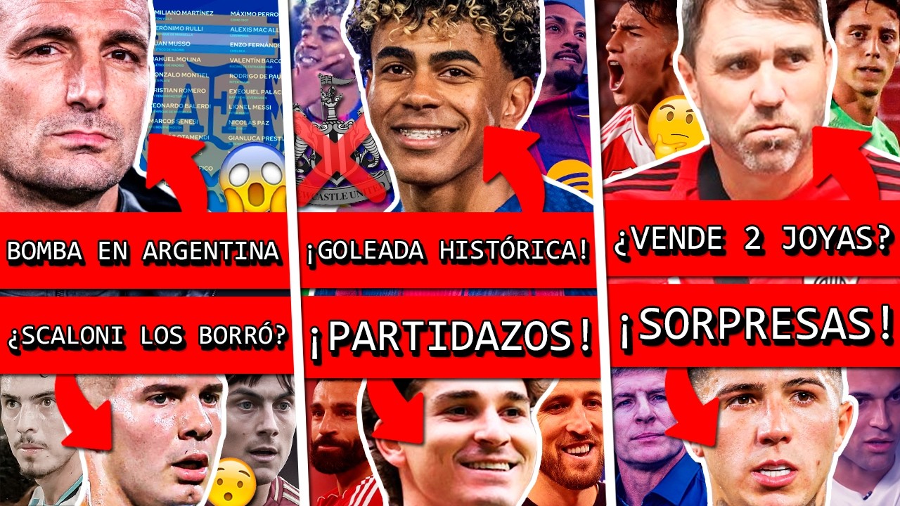 SCALONI sorprendió a ARGENTINA por estas BOMBAS+ BARÇA humilló+ JULIÁN golazo+ ¿RIVER vende 2 JOYAS?