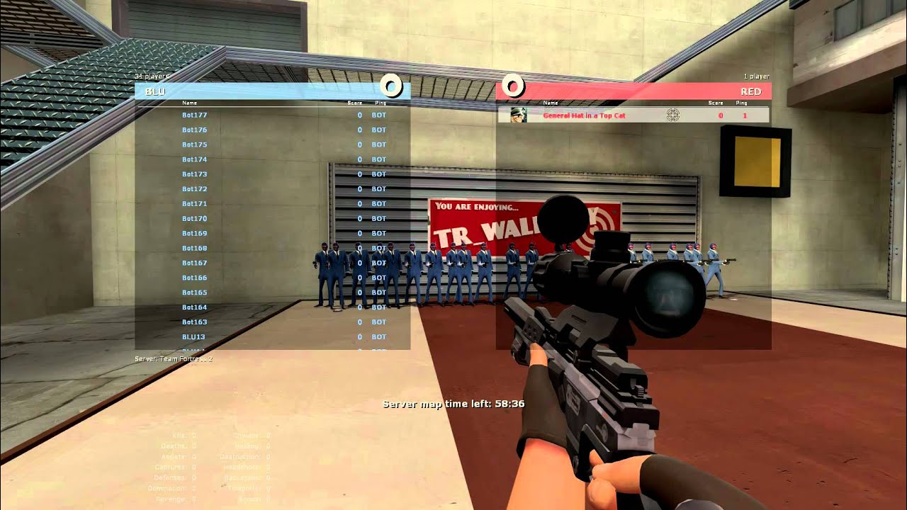 TF2 - 31 Headshots With the Machina (With 1 Bullet)