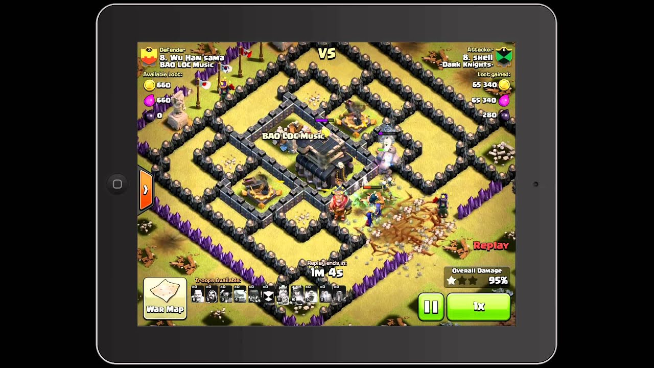 me attacking no 8 eq spell 3 stars centre th