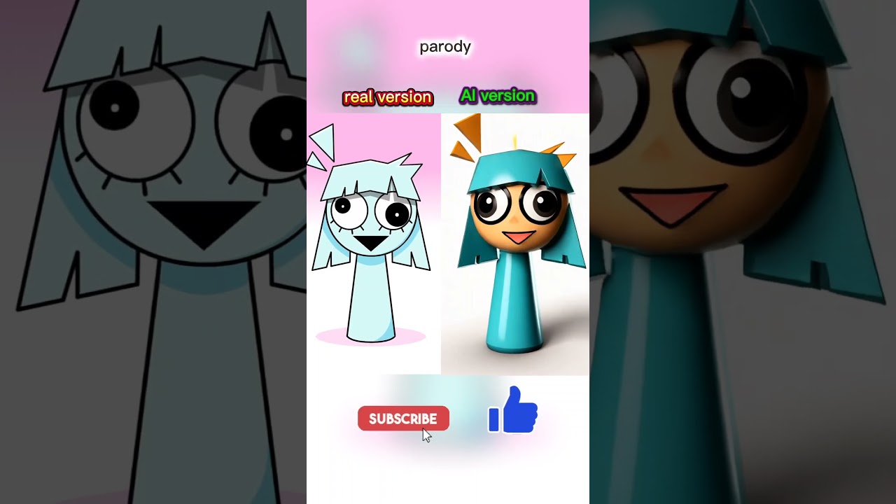 Parody •|Real vs AI version ❓🤔 Video by:@sprunkilator 