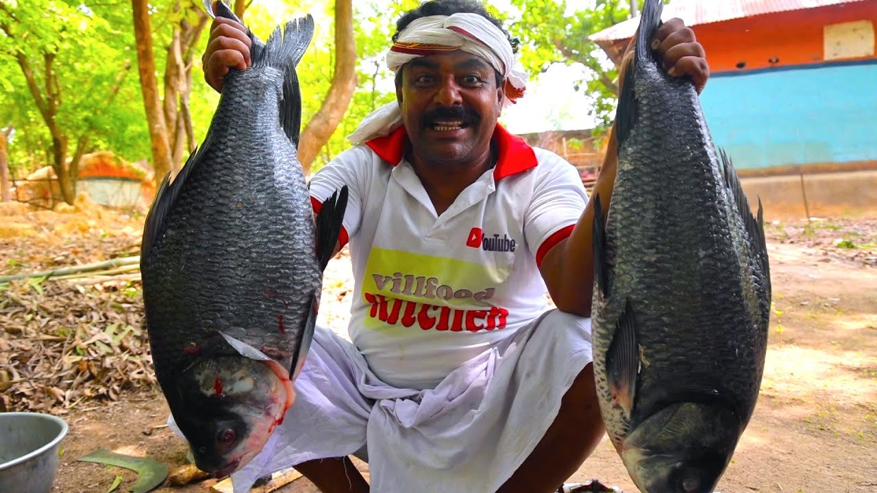 Bengali famous Sorshe Katla fish curry | Jamaibabu Special Katla fish curry | villfood Kitchen