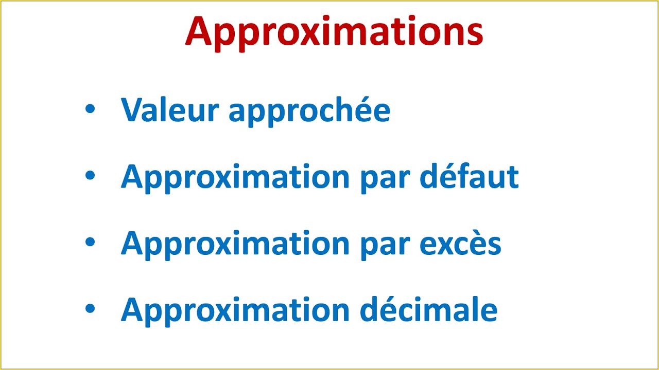 Approximation par défaut et excès ► Ordre dans l'ensemble R, TRONC COMMUN SCIENTIFIQUE