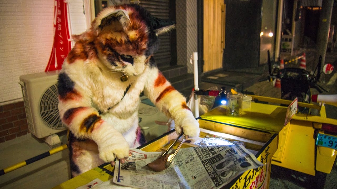 三毛猫の焼き芋屋さん「山田三毛猫商店」