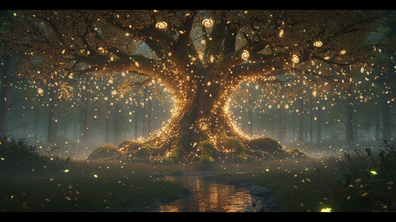 The Magic Tree of Luck & Abundance 🍀 Golden Energy Relaxing Ambient Music