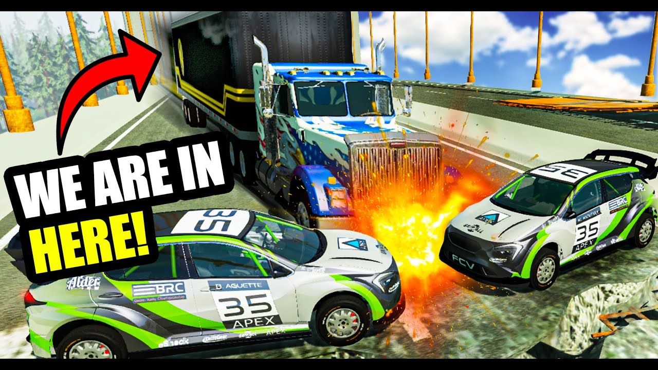We tried the IMPOSSIBLE Jump! (Extreme Crashes) in BeamNG.drive Multiplayer