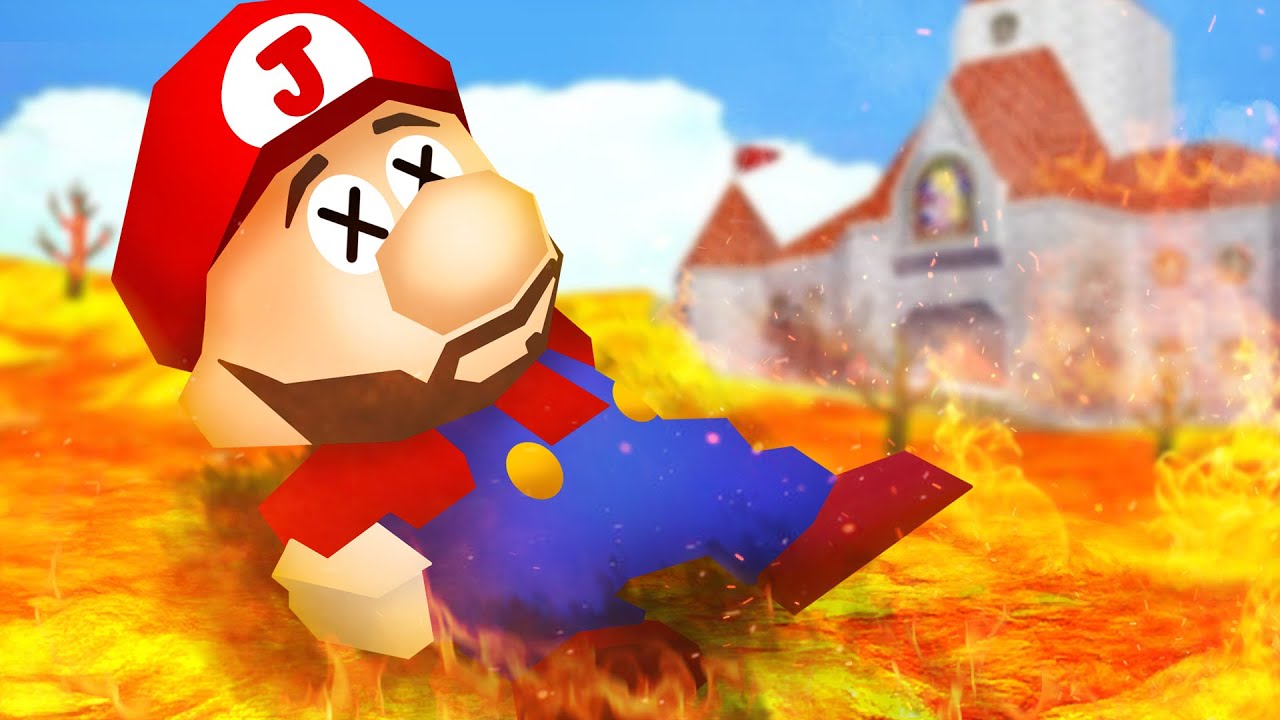 mario 64 pero el suelo es lava