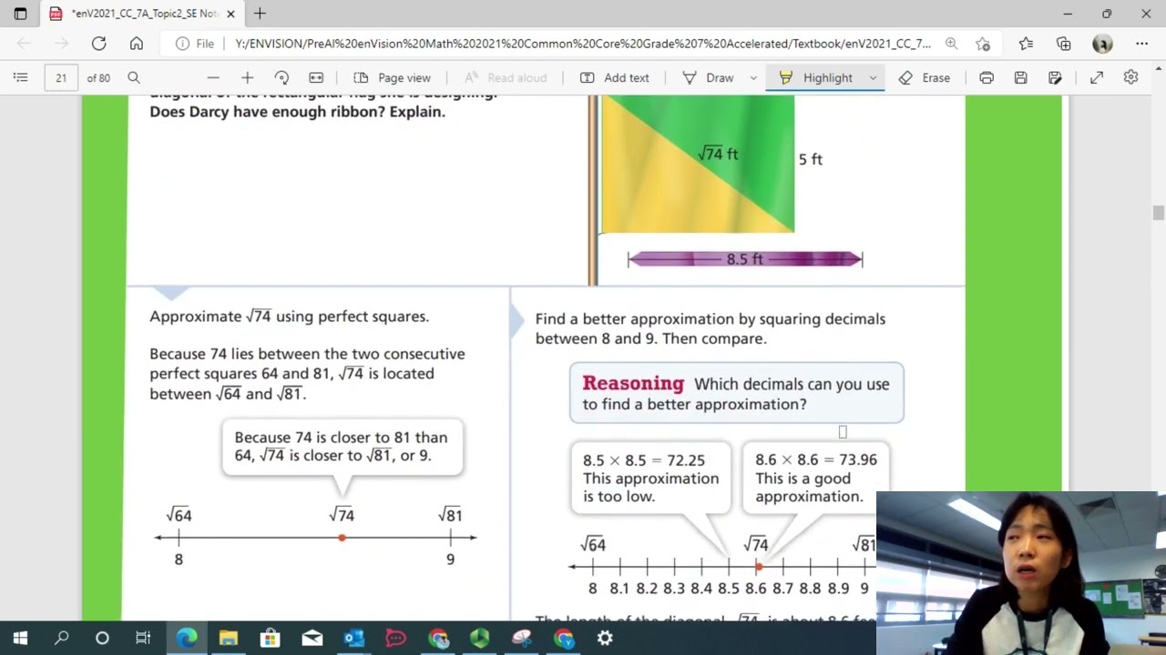 EnVision Grade 7 Accelerated Pre-Algebra 2-3: Compare and Order Real Numbers