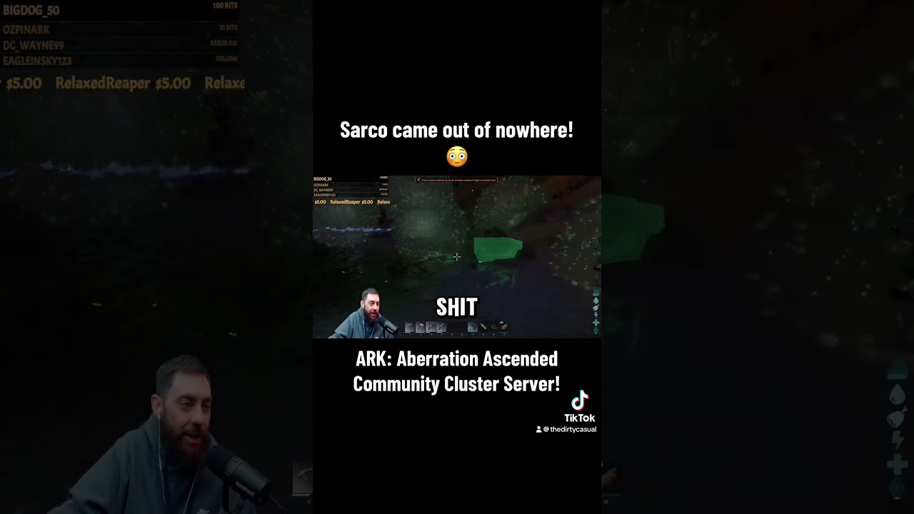 Sarco jump scares me on ARK: Aberration 