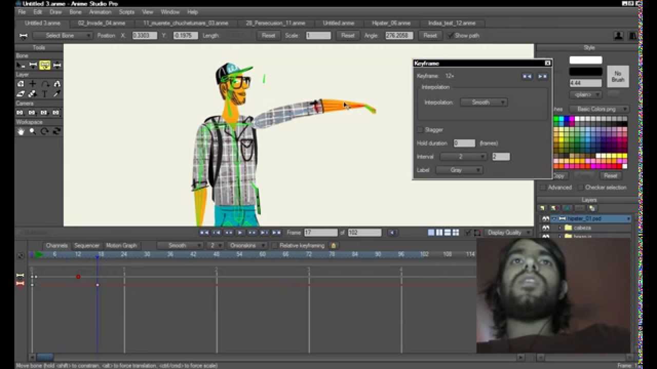 Animating in twos in Moho/Anime Studio