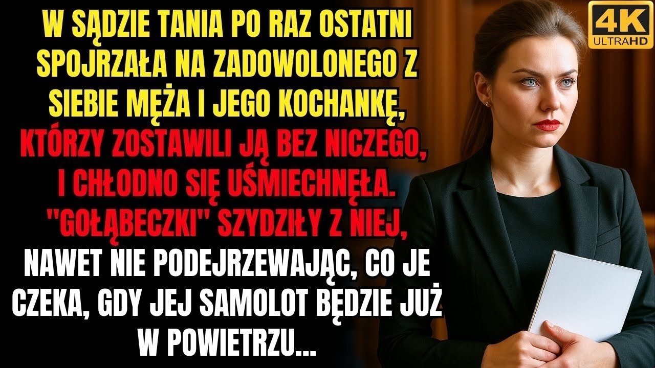 W sądzie, spoglądając na męża i jego kochankę, którzy ją ograbili, uśmiechnęła się z pogardą