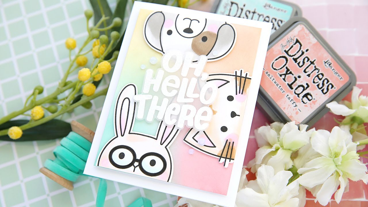 Create Beautiful Handmade Cards with Critter Stamps and Dreamy Blended Backgrounds