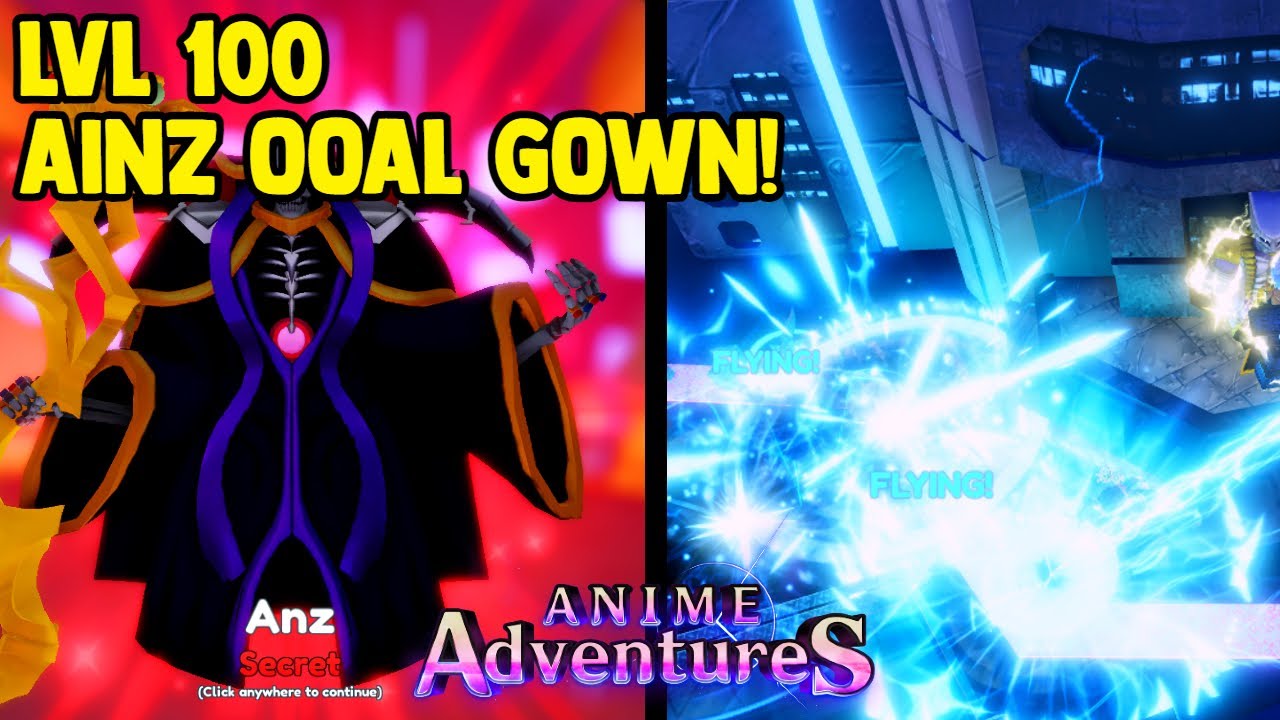 LVL 100 AINZ OOAL GOWN IN ANIME ADVENTURES UPDATE 16!