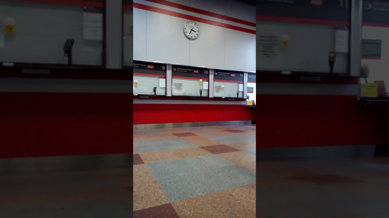 Железнодорожные кассы Савеловского вокзала в Москве Railway ticket offices Savelovsky station Moscow