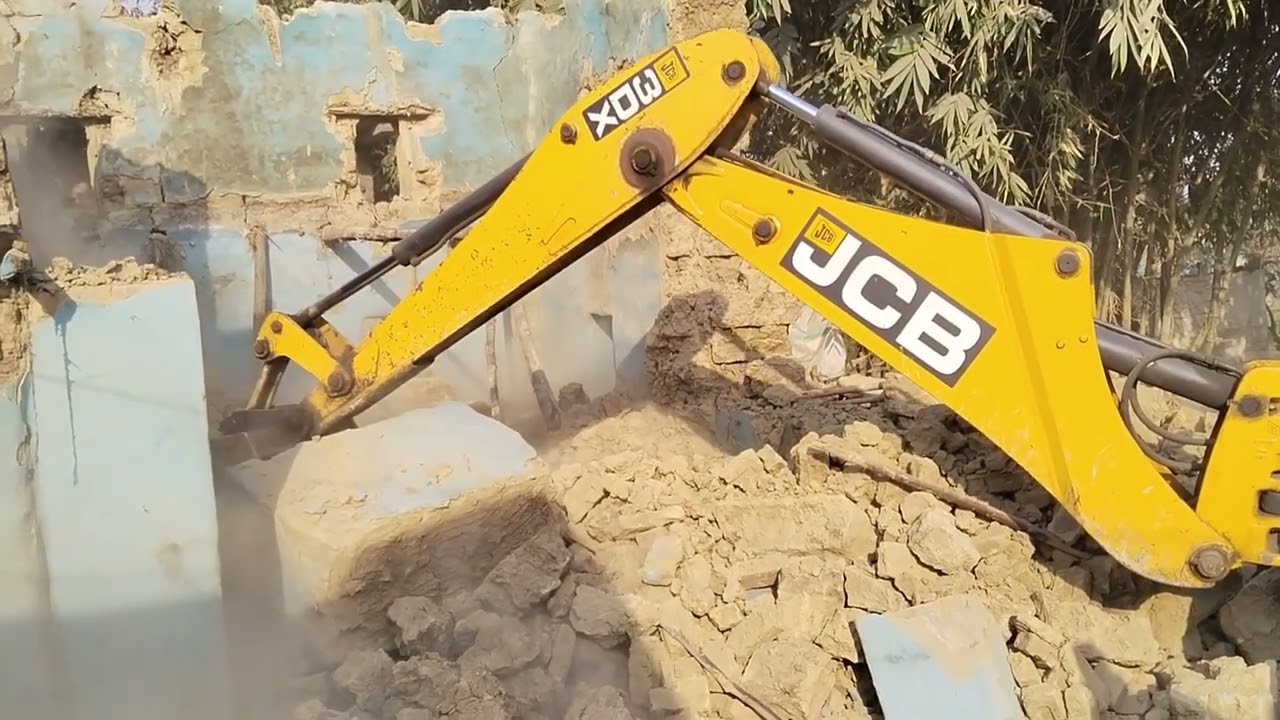 JCB GADI একটা ঘর ভাঙবে #video #funny #farming #youtube #viral 