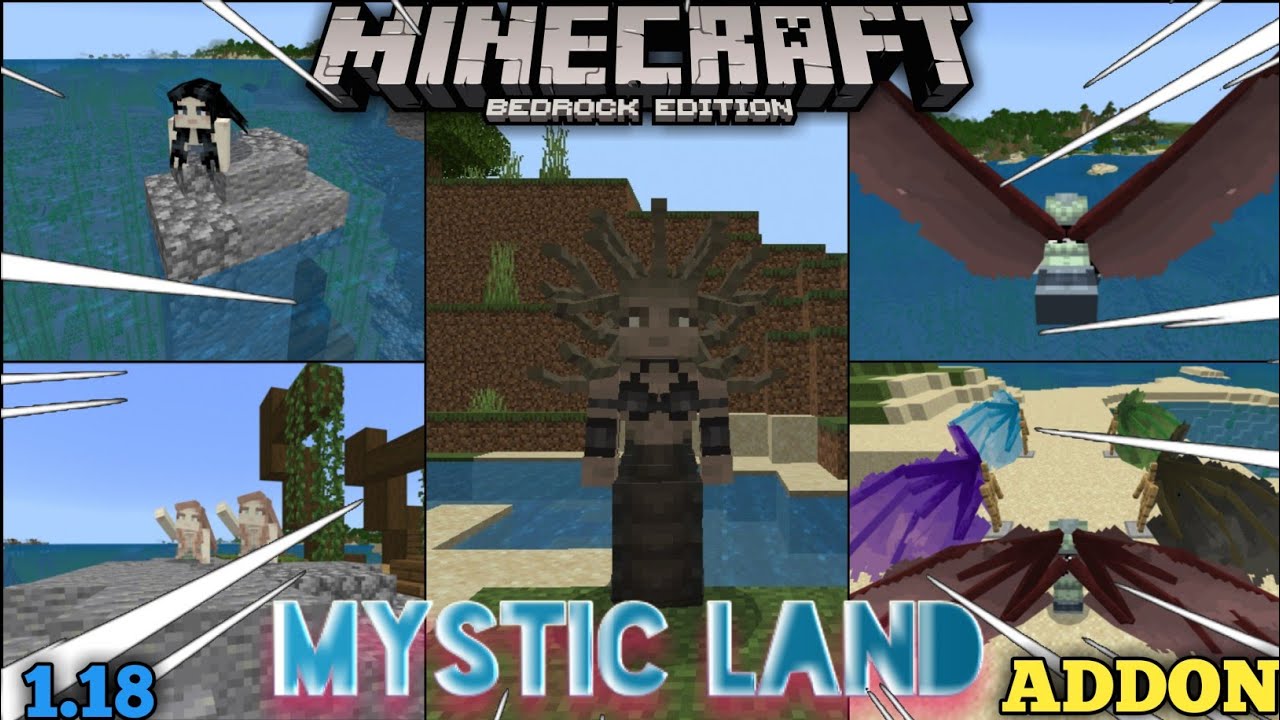 Medusa,Siren,Mermaid Addon In Minecraft Pe | Mystic Land [W.I.P] Mod