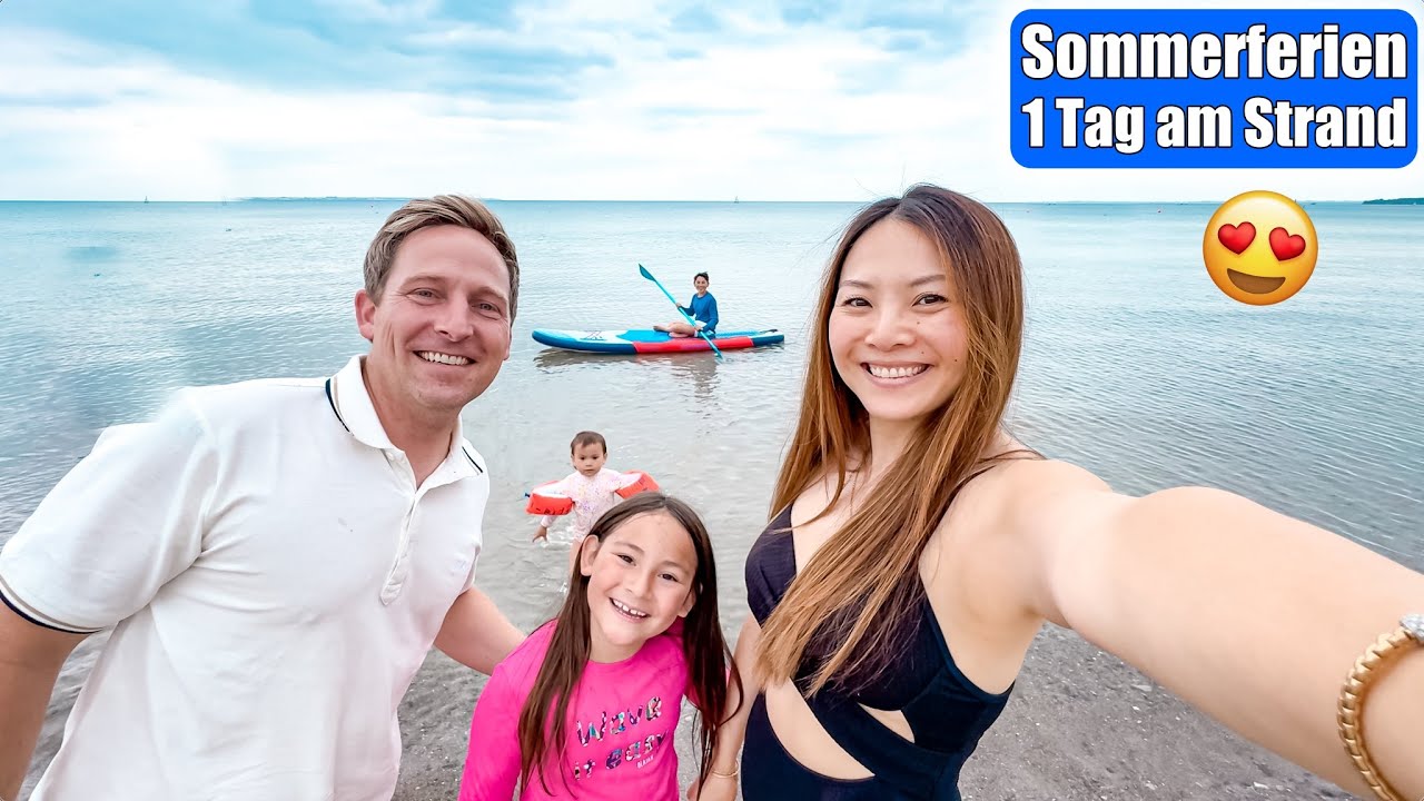 1 Tag baden am Strand 😍 SUP fahren mit Hund! Sommerferien Familien Urlaub Mamiseelen