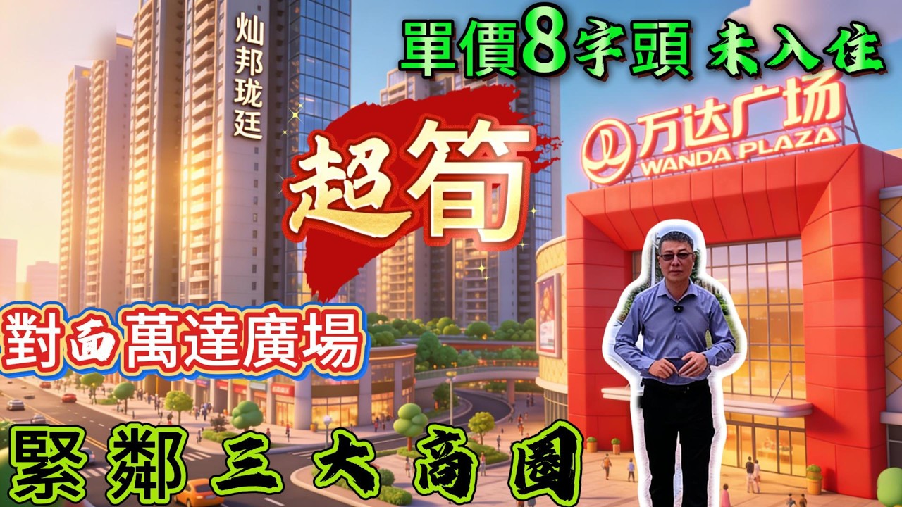 【燦邦瓏廷广场】落樓安德利飲早茶｜過條馬路萬達shopping｜2026年次新精装房｜102㎡三房兩廁｜價錢有得傾｜惠州樓盤｜惠州筍盤｜惠州房產｜萬達廣場｜牧馬湖｜養老聖地｜大亞灣樓價｜大亞灣房產