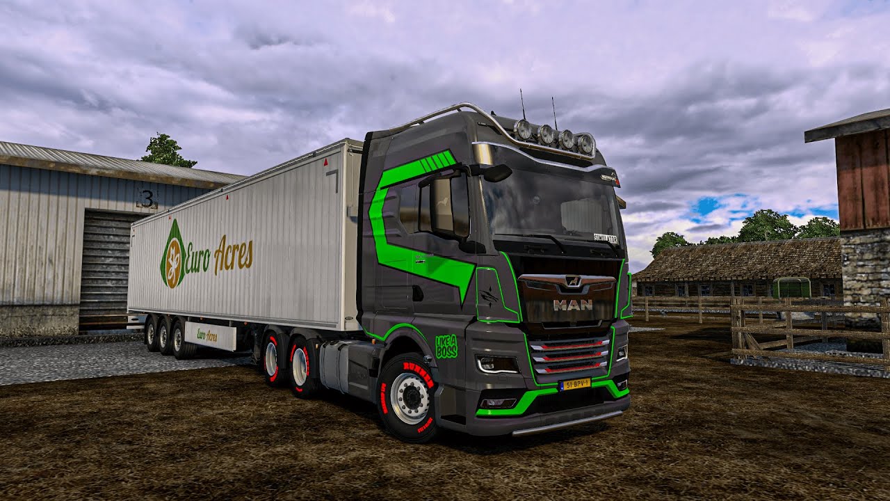 Man TGX Beast 640 Drive 🐉 | Netherland To Germany | Ultra Graphics ETS 2 | Cloudy Weather Gameplay