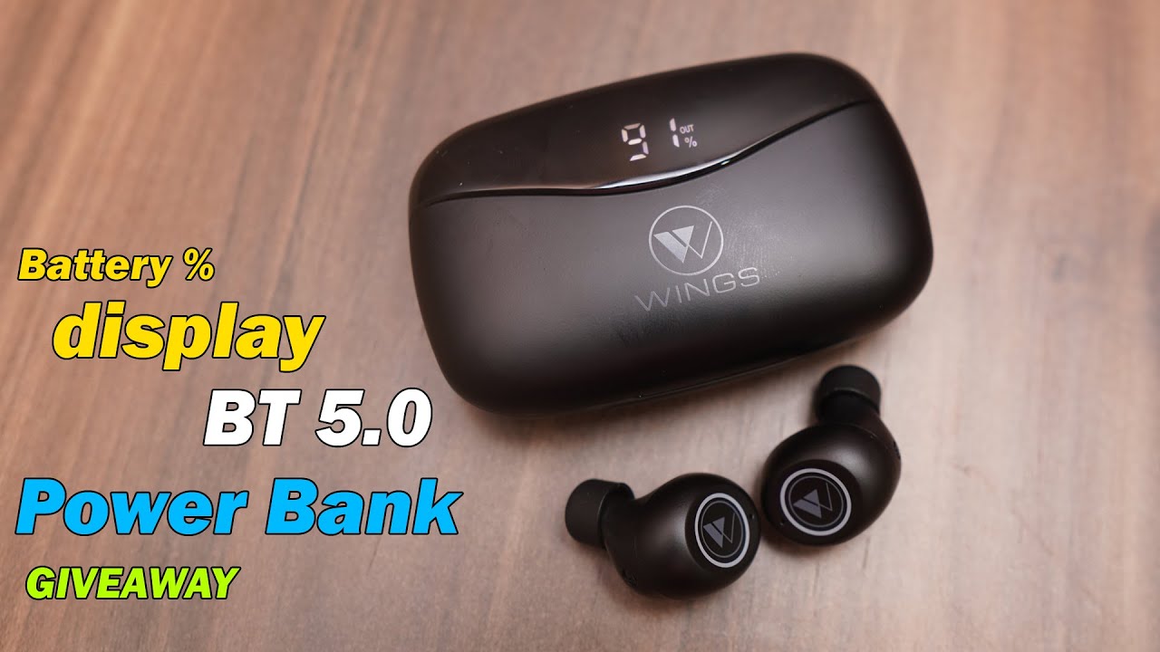 Wings PowerPods True Wireless Earbuds,Digital Display, Power Bank Function, offer price!