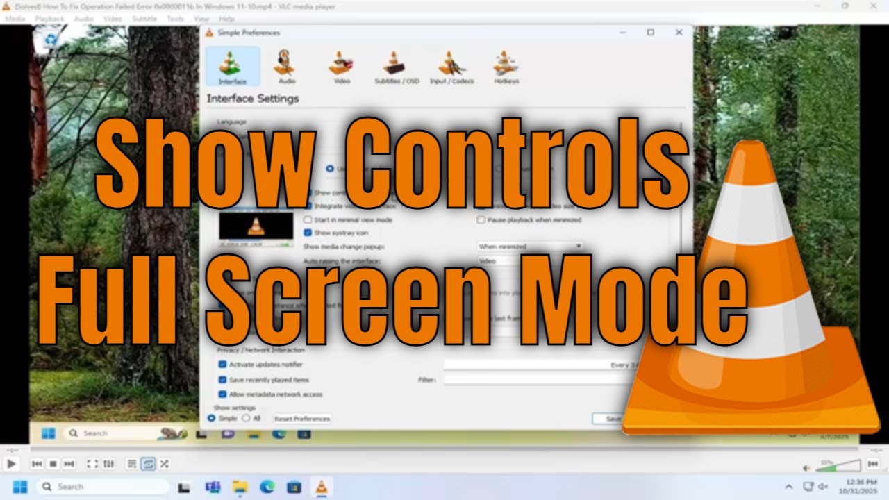 Как отобразить элементы управления в полноэкранном режиме в VLC Media Player [Руководство]