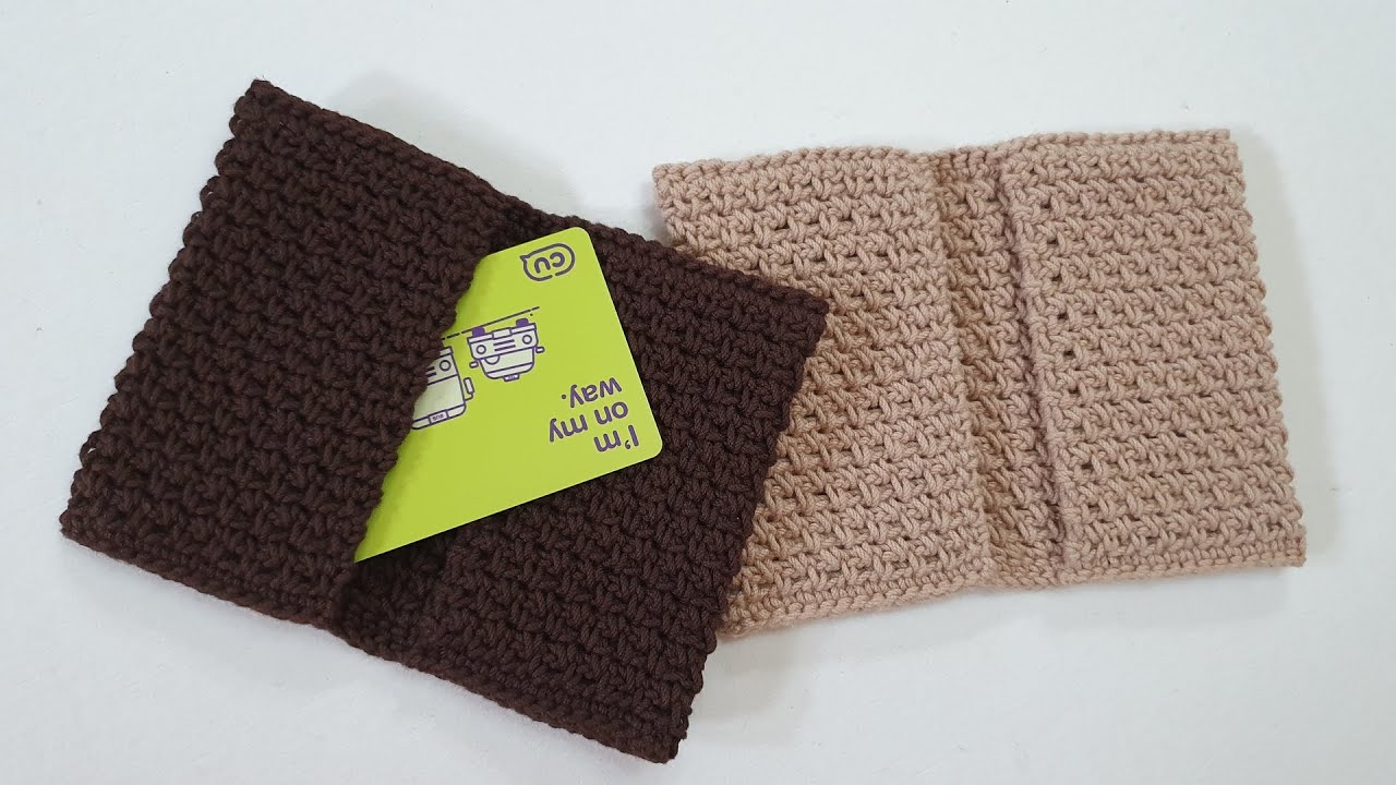 코바늘 카드지갑,명함지갑(모스스티치)/Crochet Wallet Tutorial(Moss stitch)