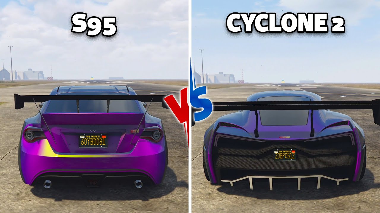 GTA 5 ONLINE - S95 VS CYCLONE II (WHICH IS FASTEST?) | FASTEST DRAG RACE CAR